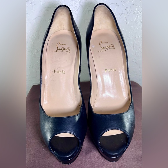 Christian Louboutin Lady Peep Black Leather